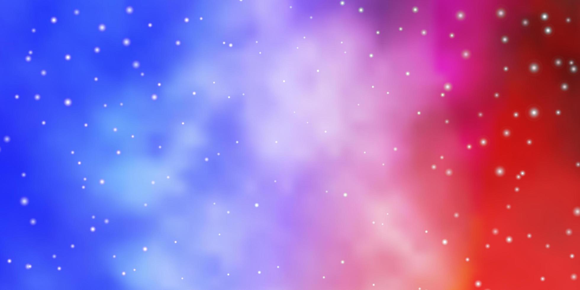 Light Blue, Red vector background with colorful stars.