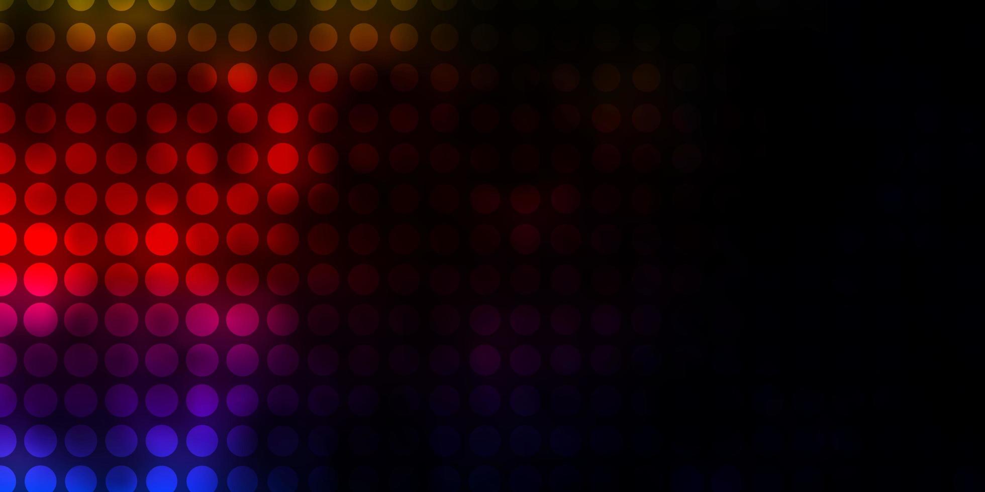 Dark Multicolor vector background with circles.