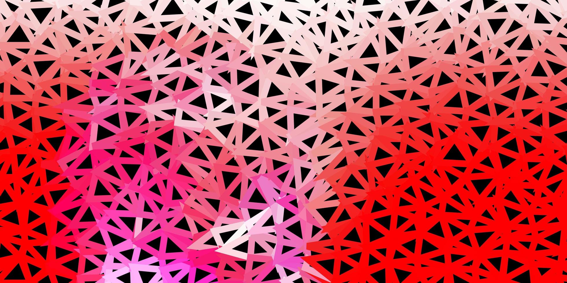 Light pink, yellow vector triangle mosaic background.