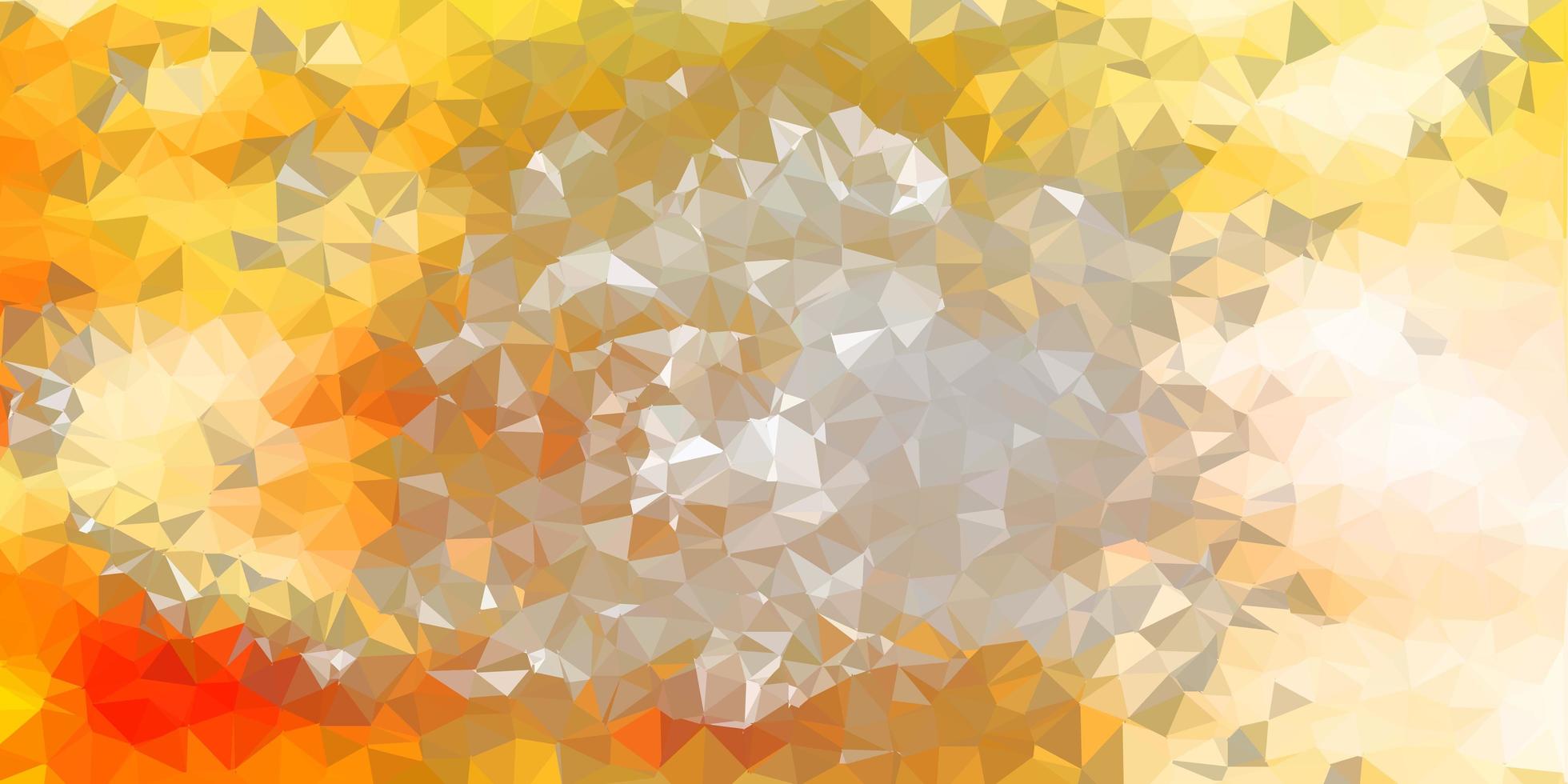 diseño de mosaico de triángulo vector naranja claro.