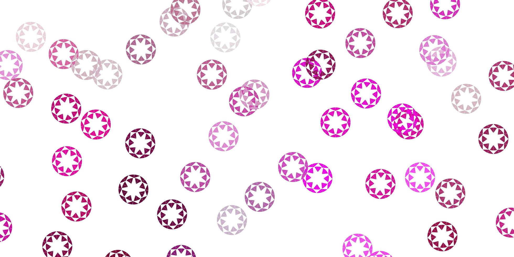 textura de vector rosa claro con discos.