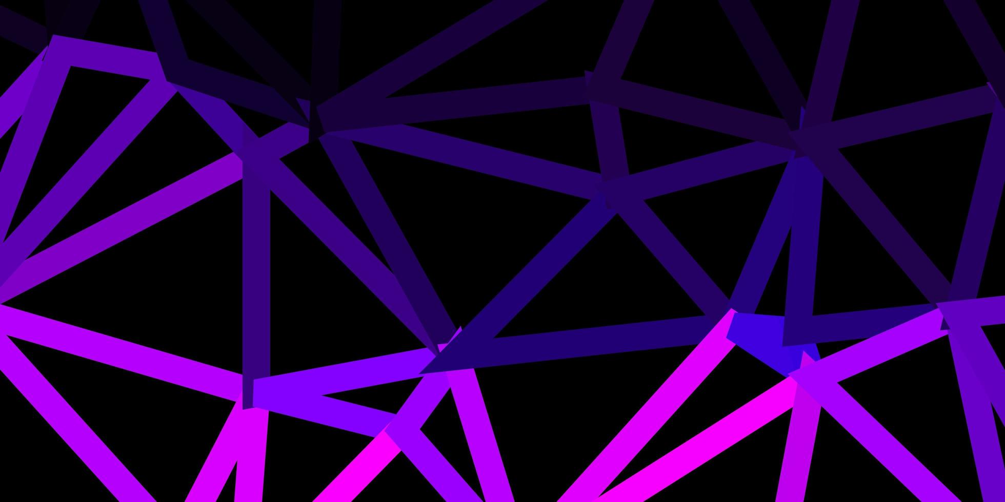 Dark purple vector polygonal pattern.