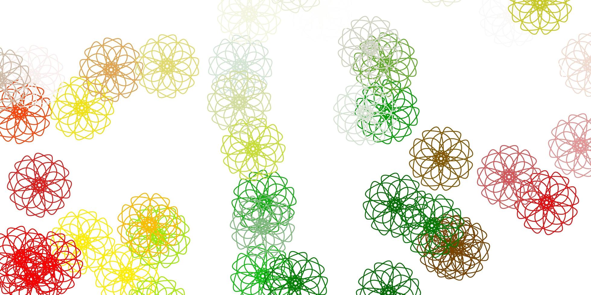 Light green, red vector natural layout with flowers.