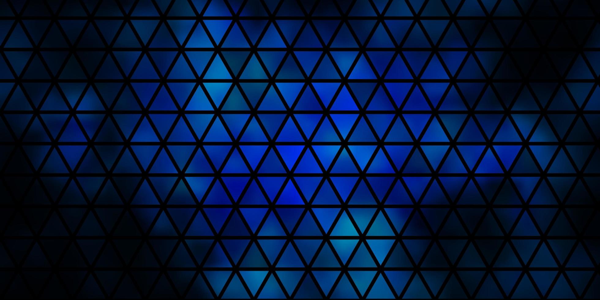 diseño de vector azul oscuro con líneas, triángulos.
