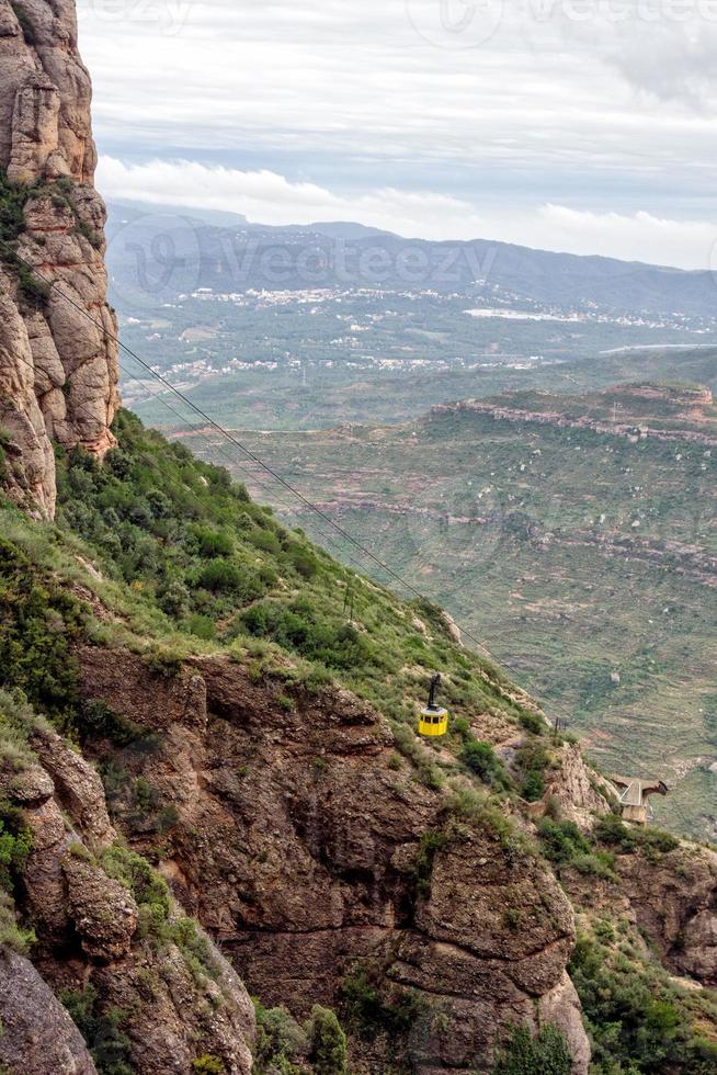 Mountain landscape at the Santa Maria de Montserrat monastery. Spain. photo