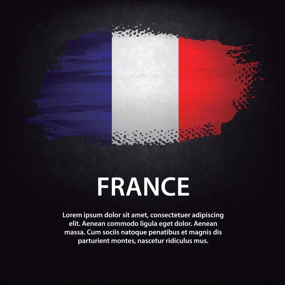 France flag brush vector