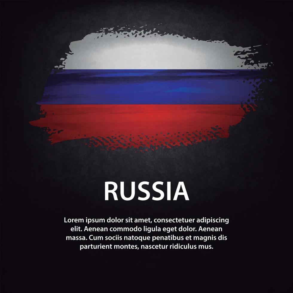 cepillo de bandera de rusia vector