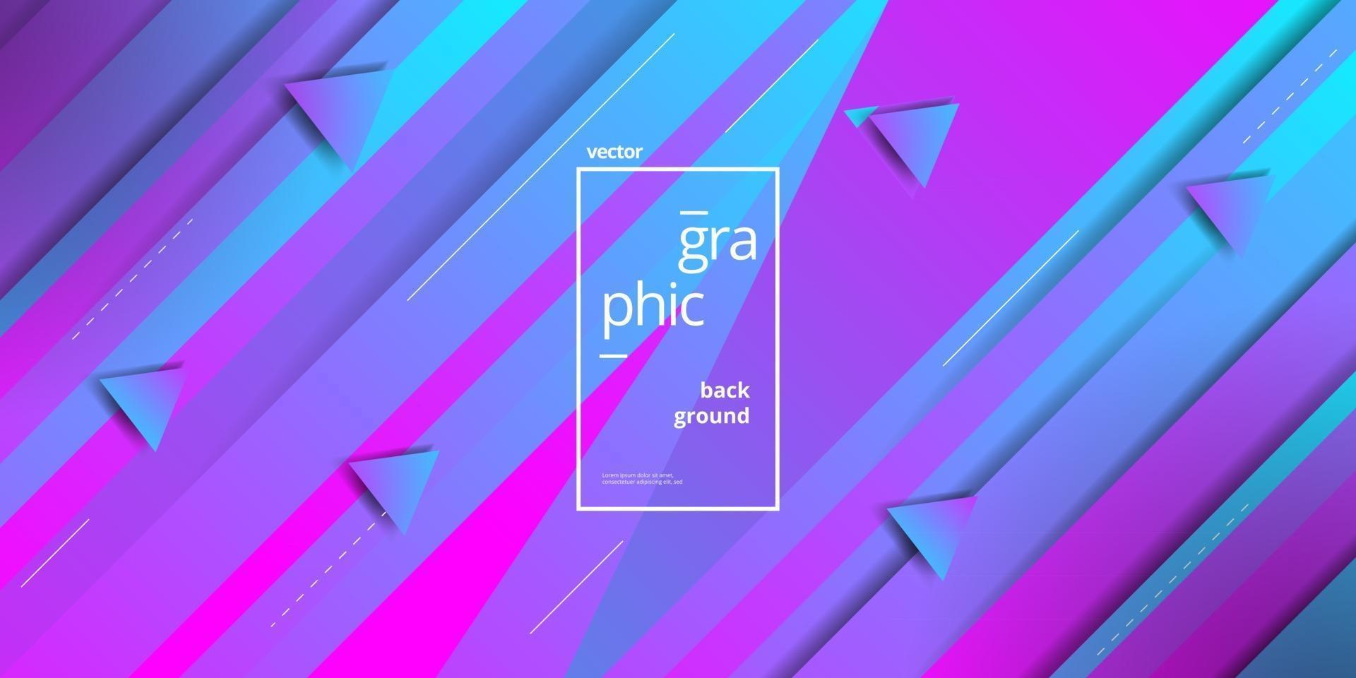 Minimalist Geometric Blue Pink Triangle Shape Color Gradient Background vector