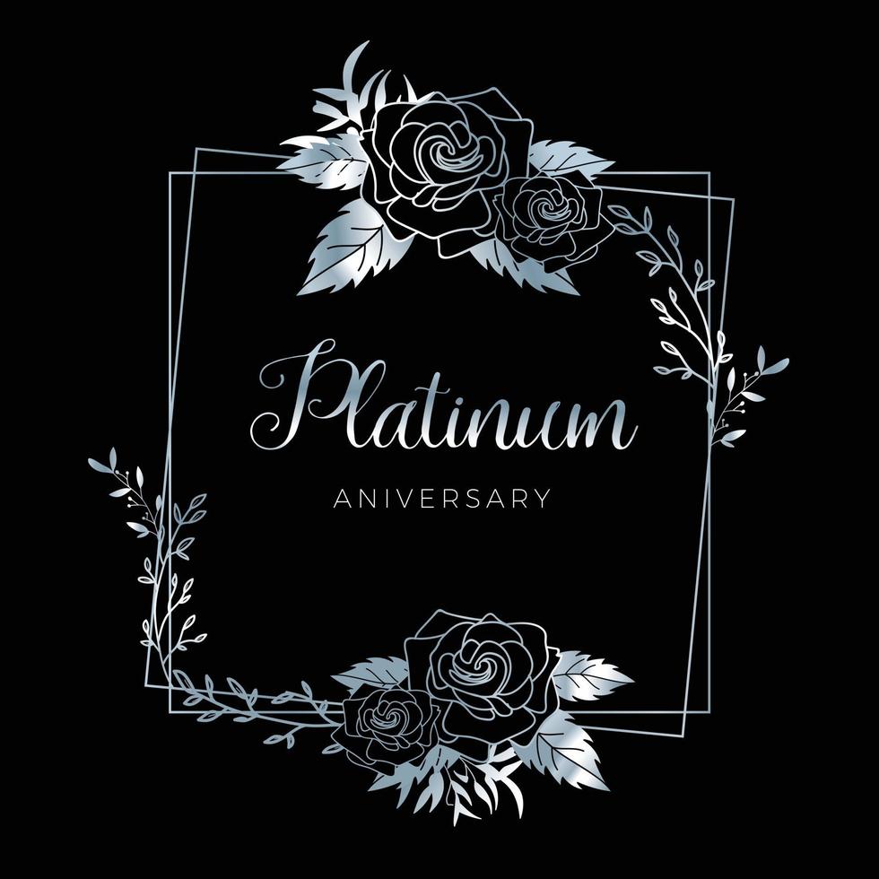 Wedding Platinum Floral Wedding Anniversary Background 2894241 Vector Art at Vecteezy