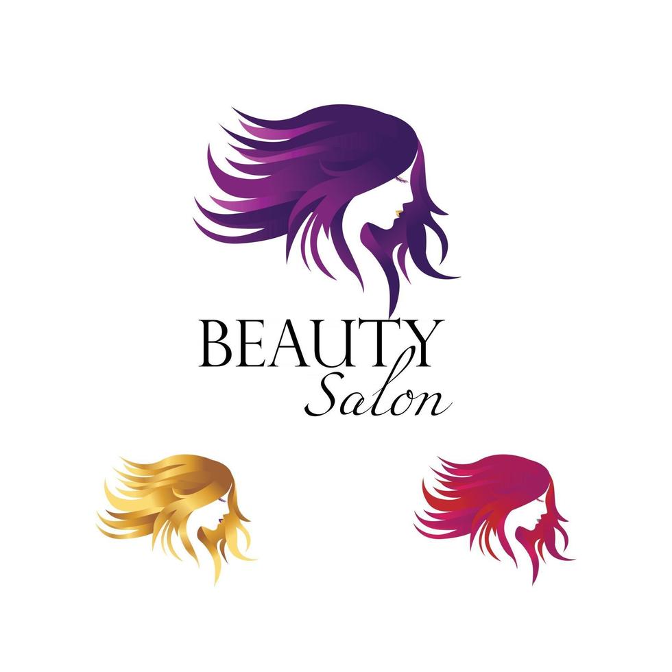 plantilla de conjunto de logotipo de salón de belleza vector