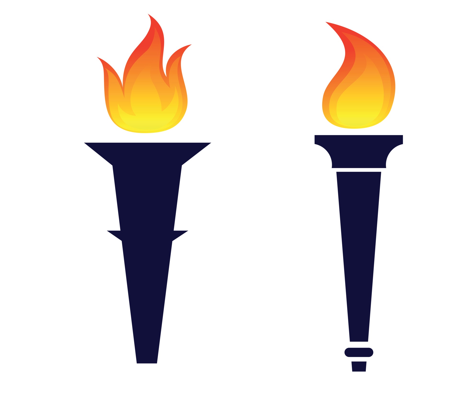 fire torch Blue design illustration flame abstract with Background