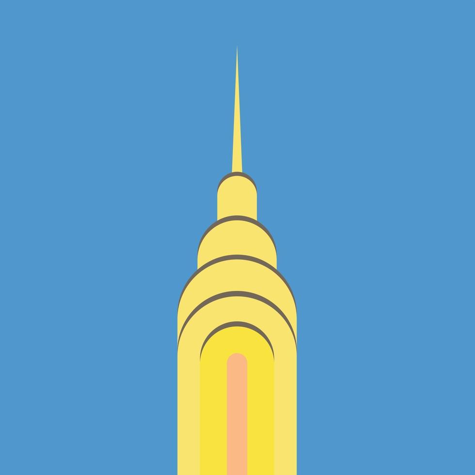 High rise skyscraper building simplicity outline style. vector