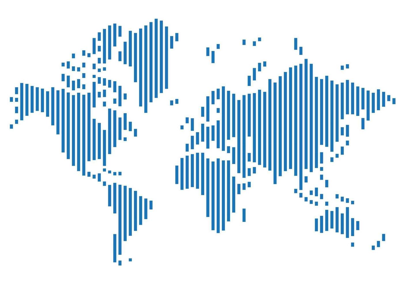 Simplicity modern abstract geometry world map. Vector illustration.