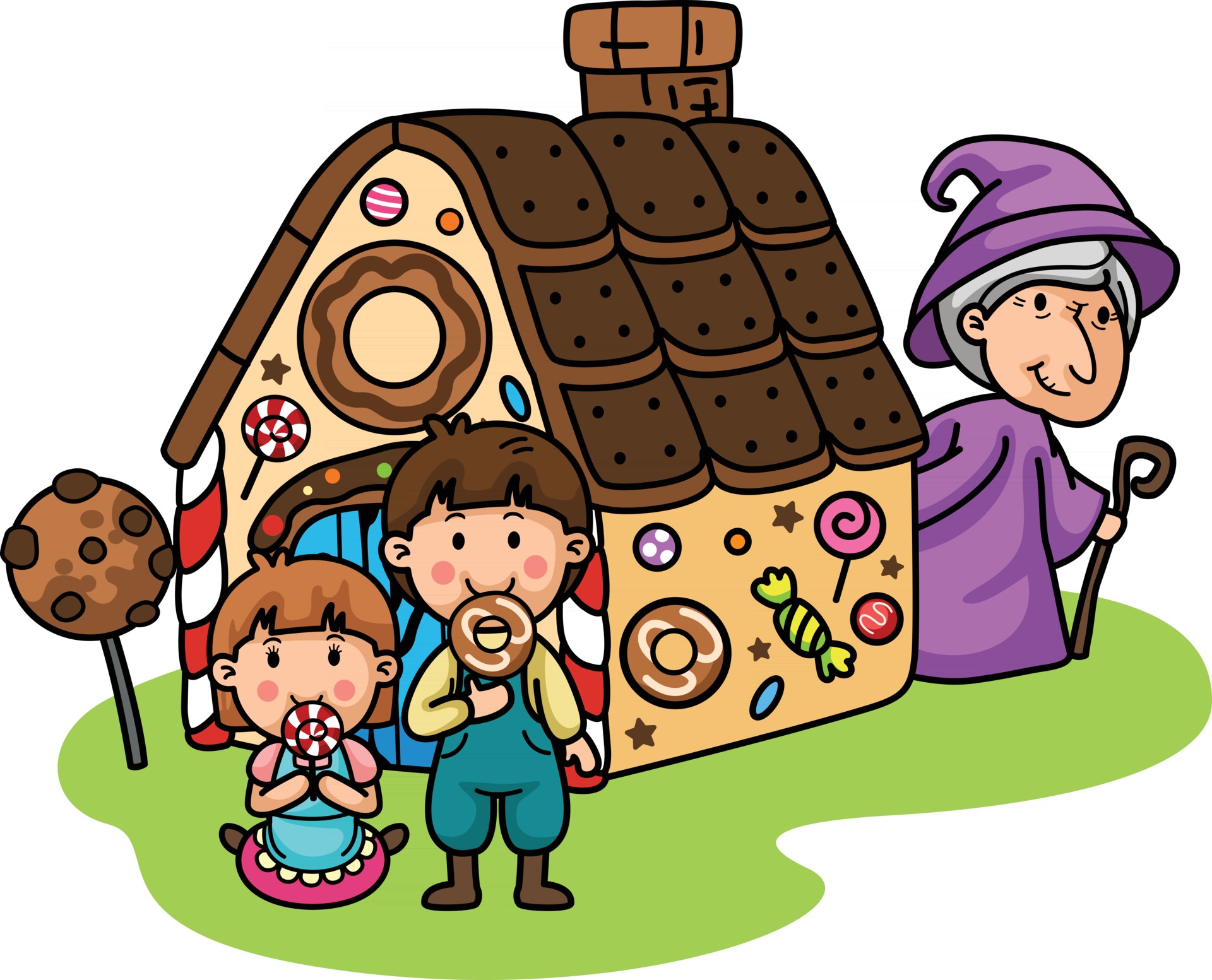 Classic children story hansel and gretel Vector Image