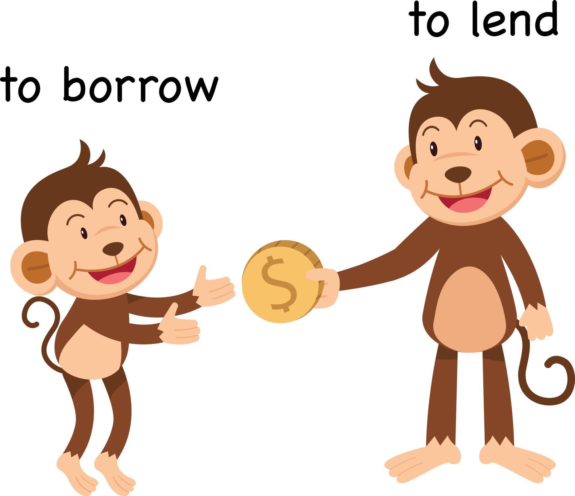 Opposite to borrow and to lend vector illustration 2894483 Vector Art