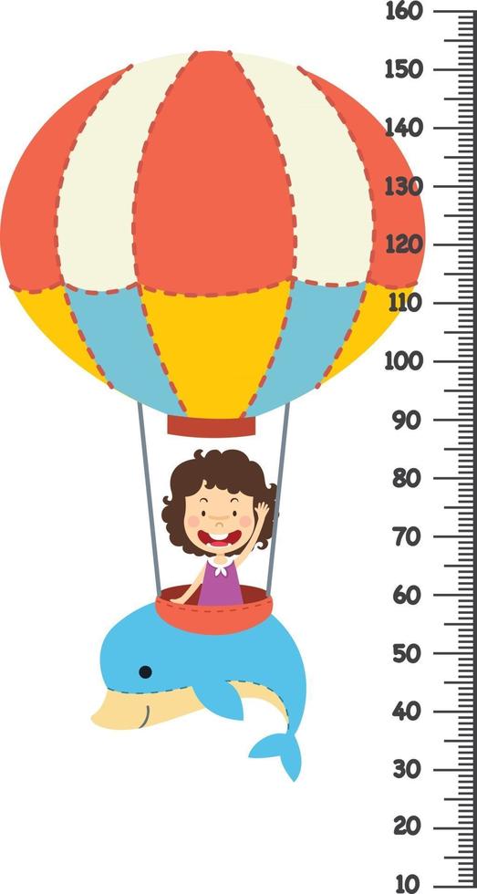 Meter wall with balloon.vector illustration vector