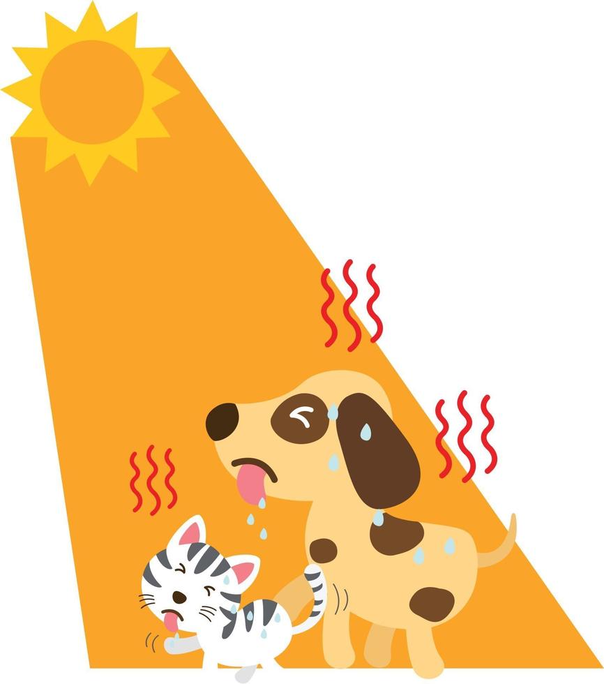 golpe de calor, ilustración vectorial. vector