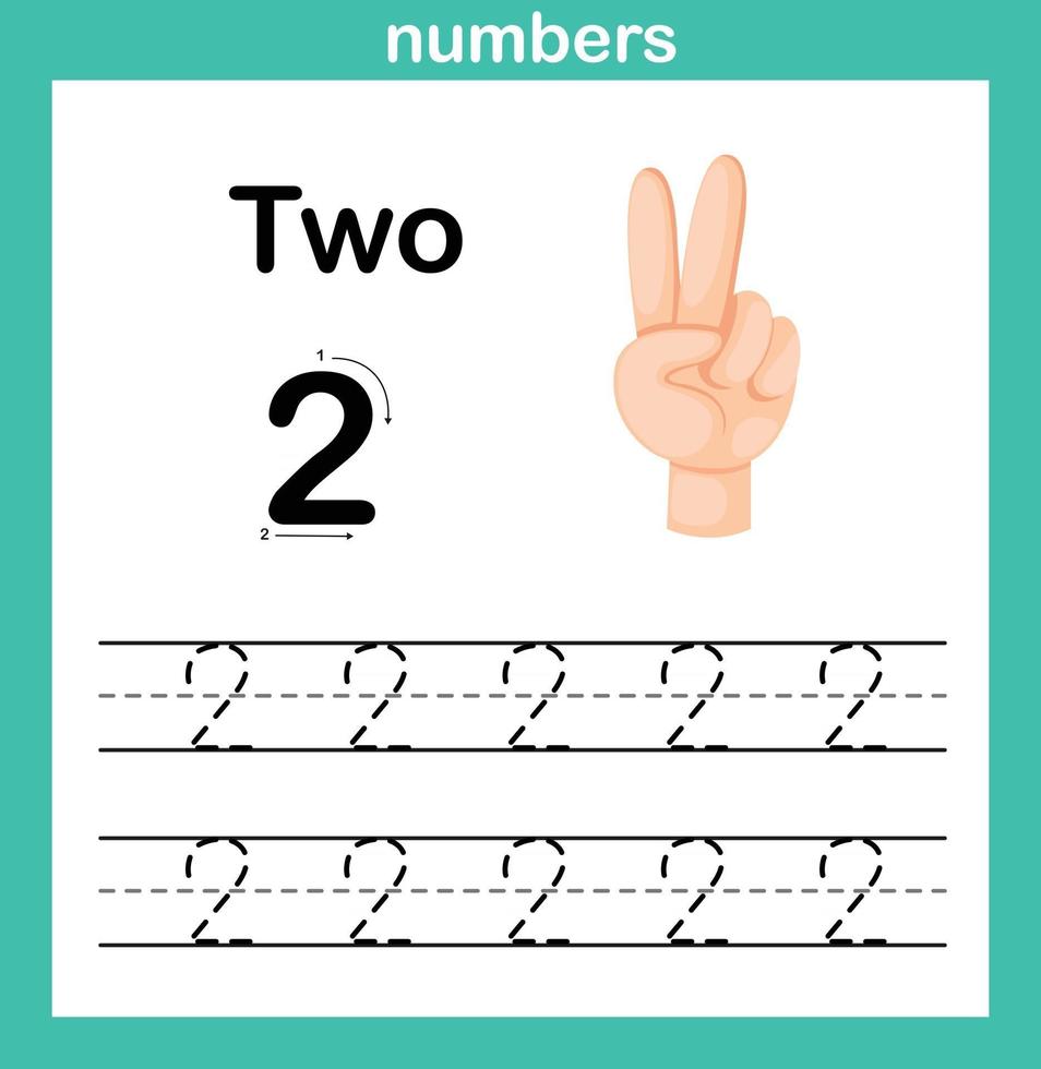 Hand count.finger and number,Number exercise illustration vector