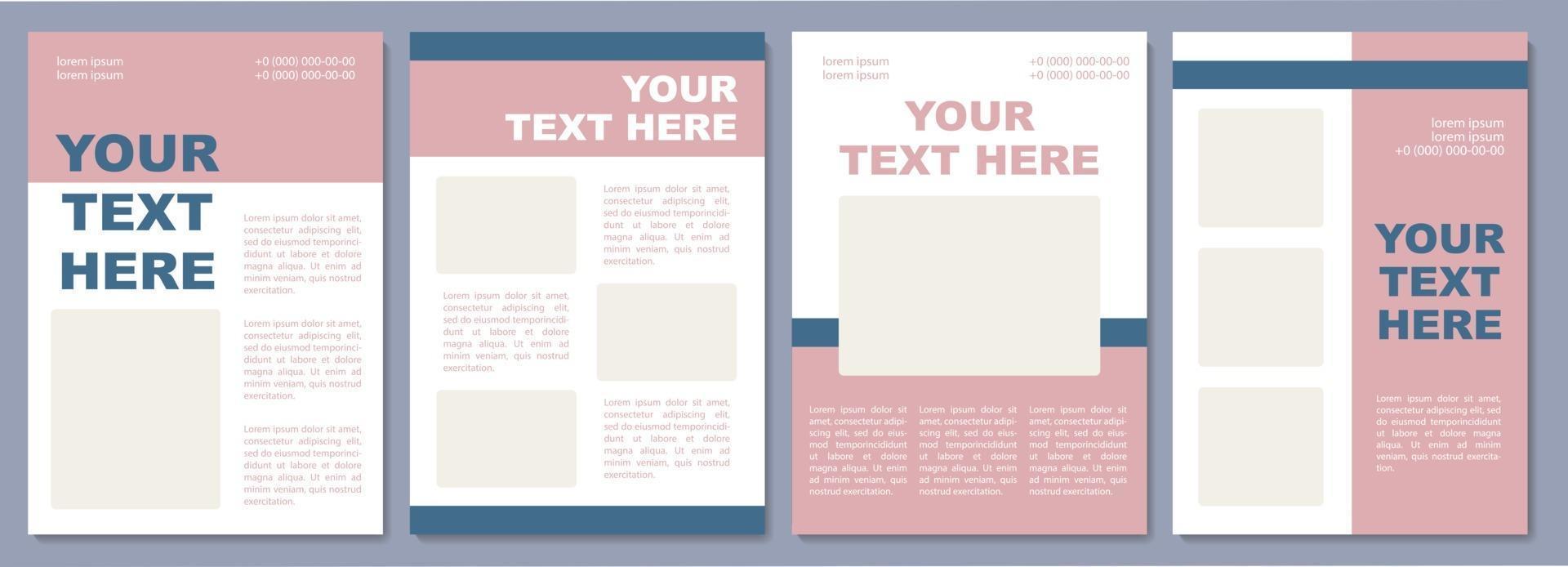 Promoting event and offer brochure template. Flyer, booklet, leaflet print, cover design with copy space. Your text here. Vector layouts for magazines, annual reports, advertising posters