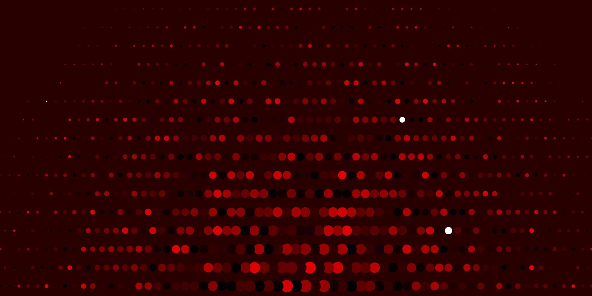 Dark Red vector background with bubbles.