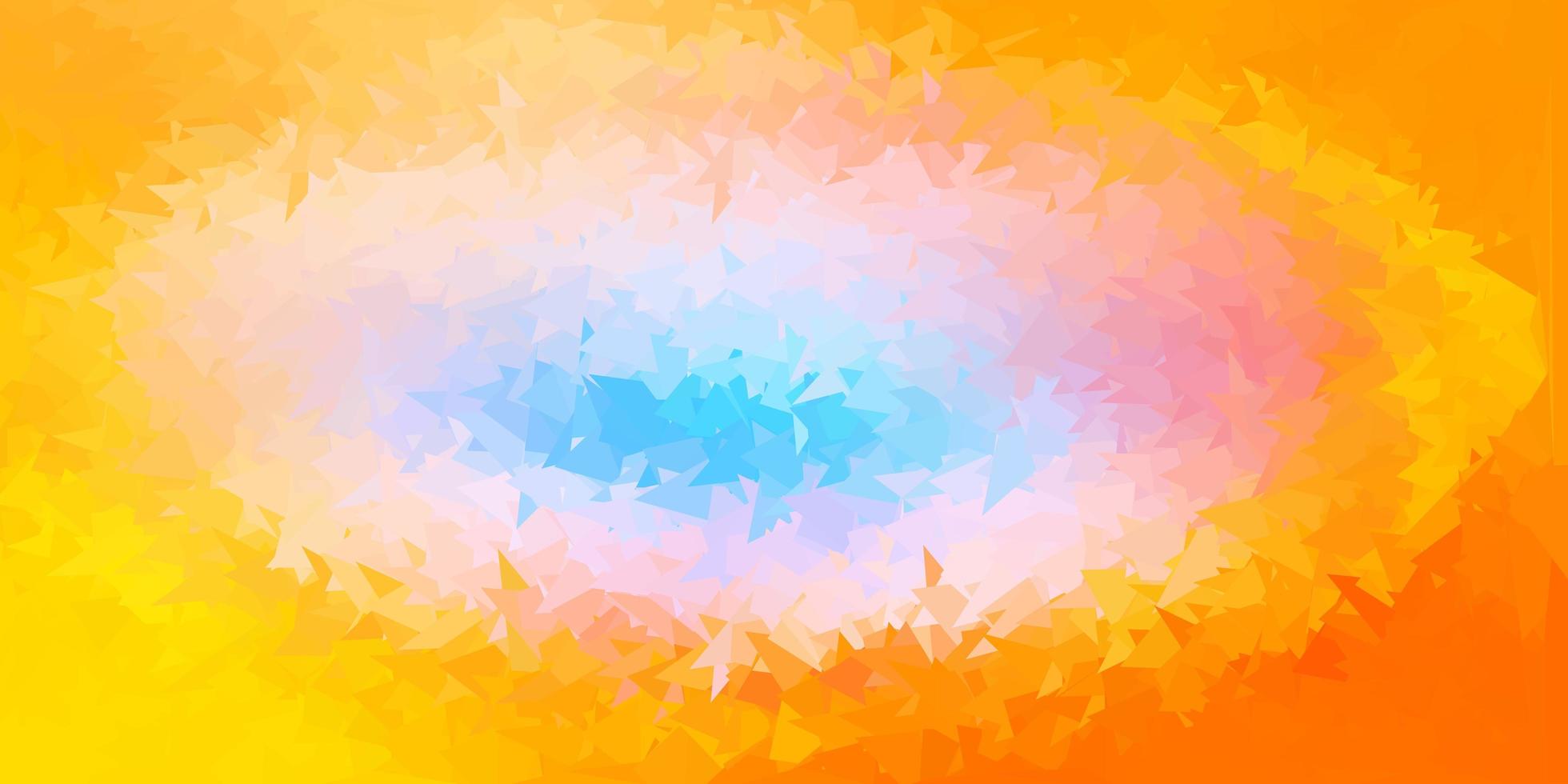 Light blue, yellow vector gradient polygon texture.