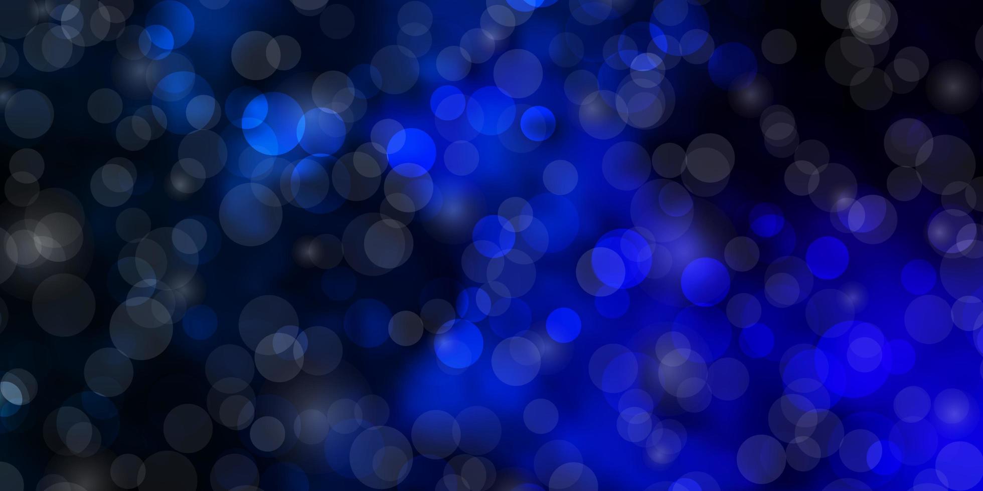 textura de vector azul oscuro con círculos.