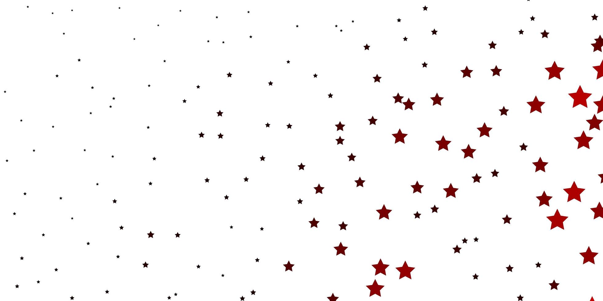 Dark Red vector template with neon stars.