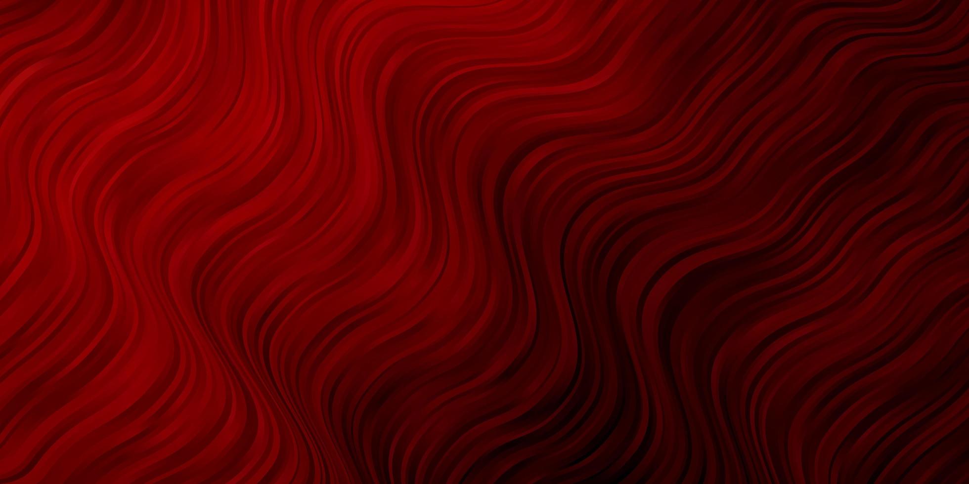 Telón de fondo de vector rojo oscuro con curvas.