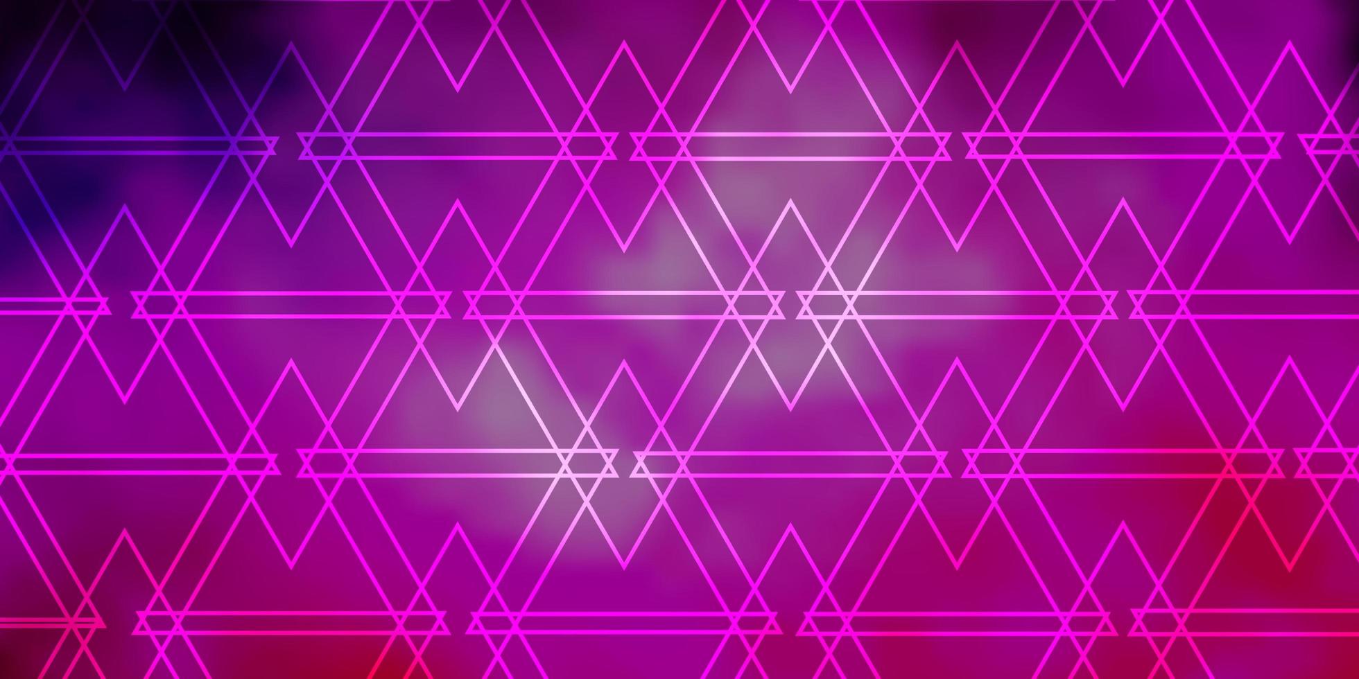 Light Purple, Pink vector background with lines, triangles.