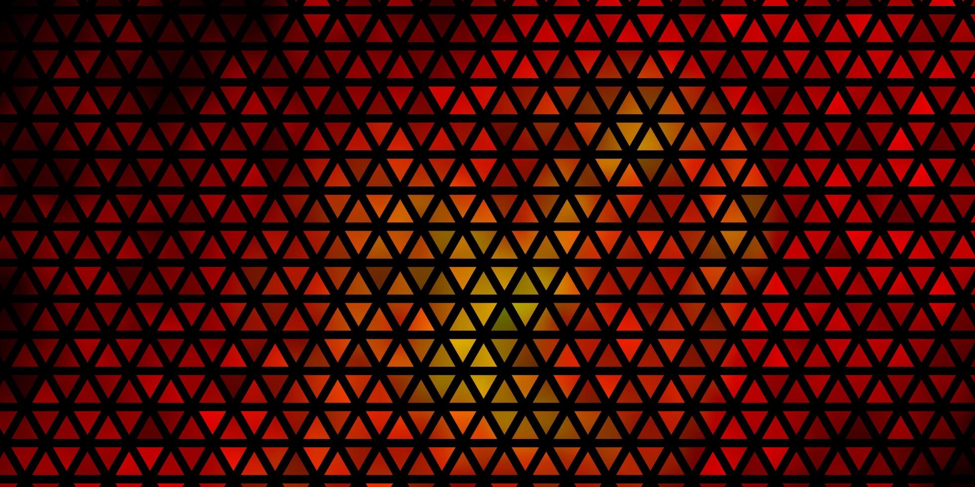 Dark Red vector template with crystals, triangles.