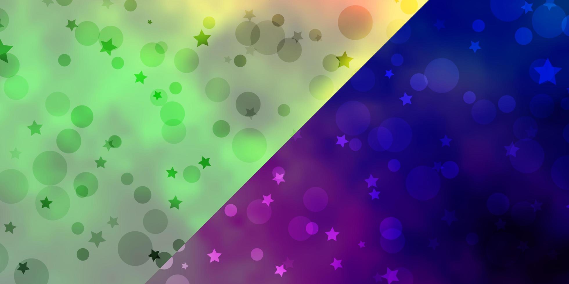 Vector template with circles, stars.