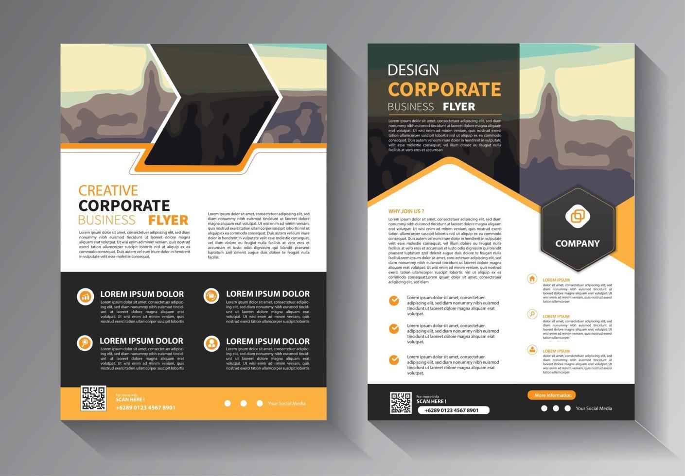 flyer business template for layout brochure promotion or annual report company vector