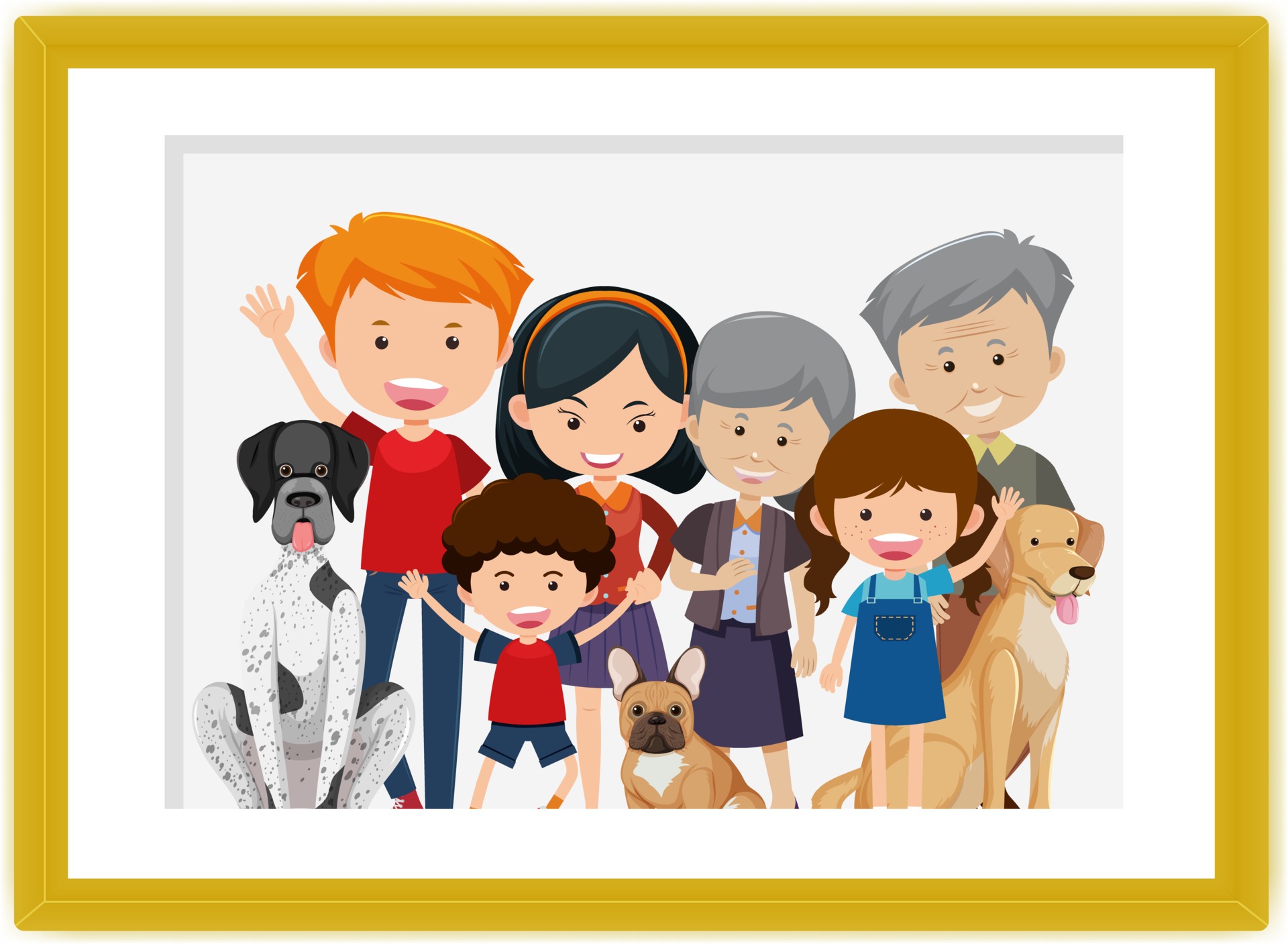 Happy family picture cartoon in a frame 2896212 Vector Art at Vecteezy Happy family picture cartoon in a frame 2896212 Vector Art at Vecteezy