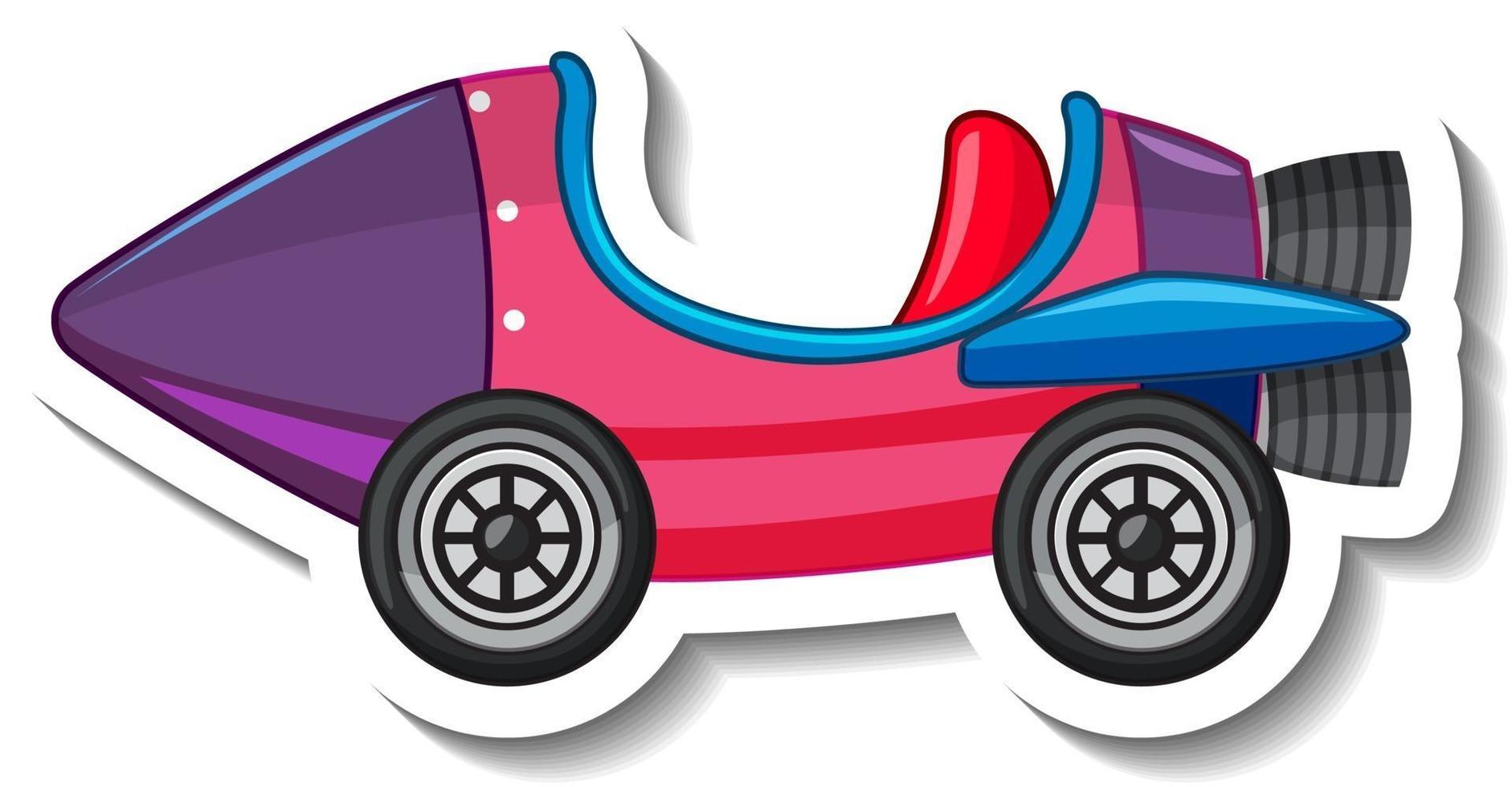 Sticker template with Rocket rides at fun fair isolated vector