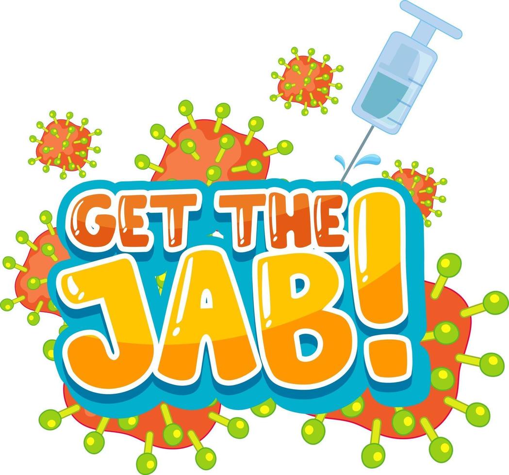 Get the jab font in cartoon style isolated vector