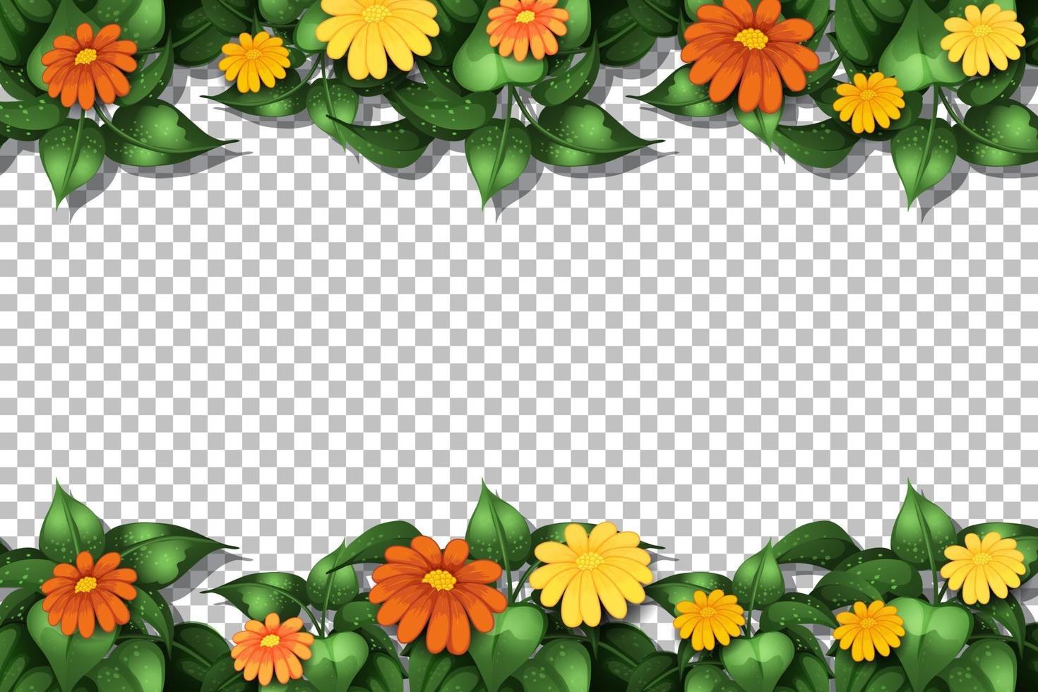 Flower frame template vector