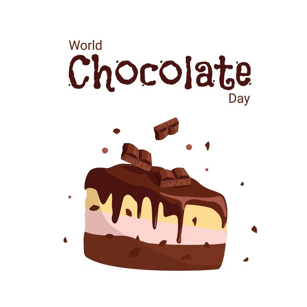 banner para la celebración del día mundial del chocolate. vector