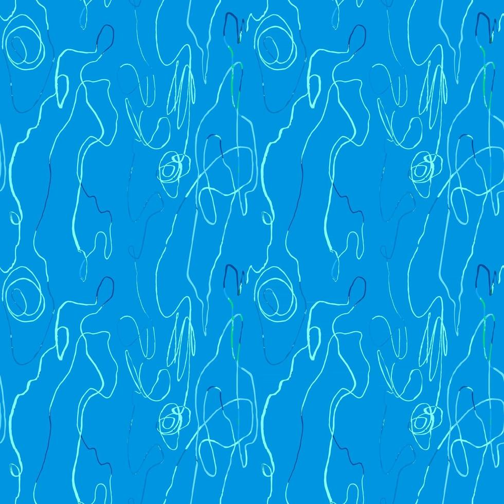 Vector modern seamless background with colorful hand drawn abstract lines, doodles. Use it for wallpaper, textile print, pattern fills, web, surface texture, wrapping paper, design of presentation