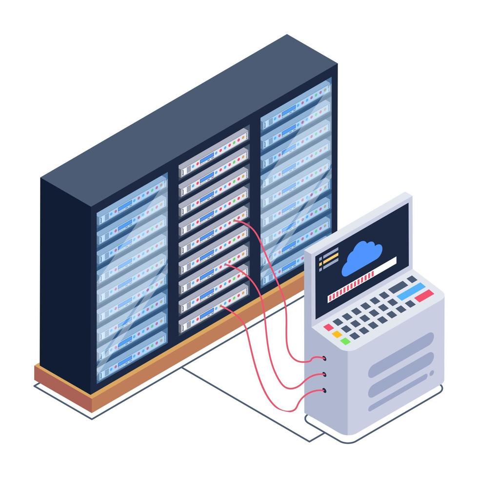 Servers Circuit and Room vector