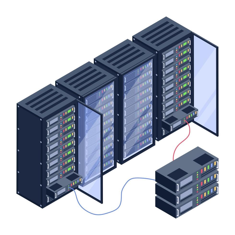 Servers Circuit and Room vector