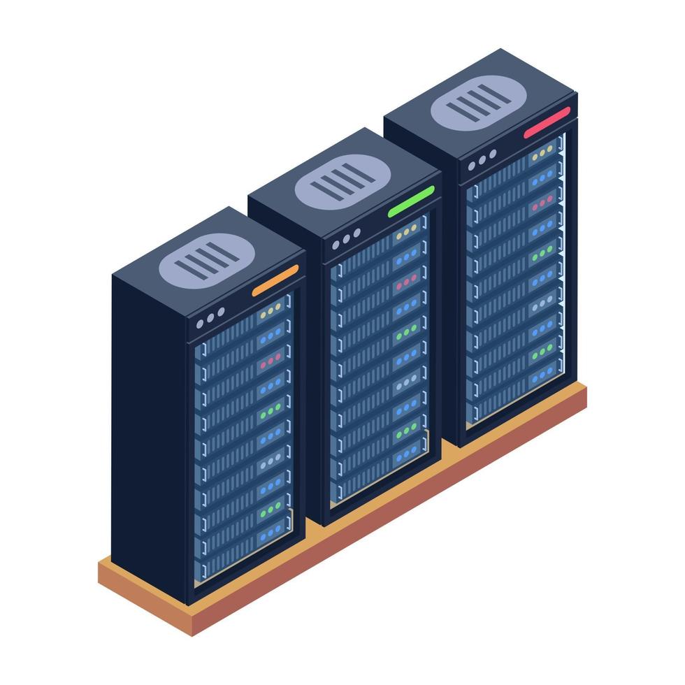 Database Servers and centers vector