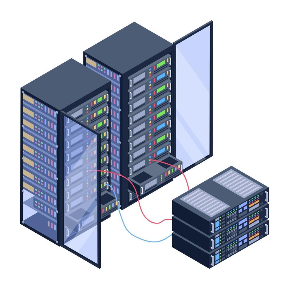 Data Servers Security vector