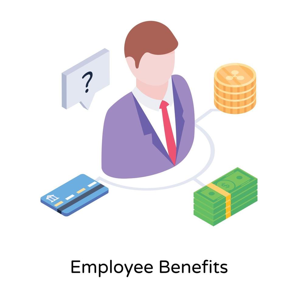 Employee Benefits and Advantages vector