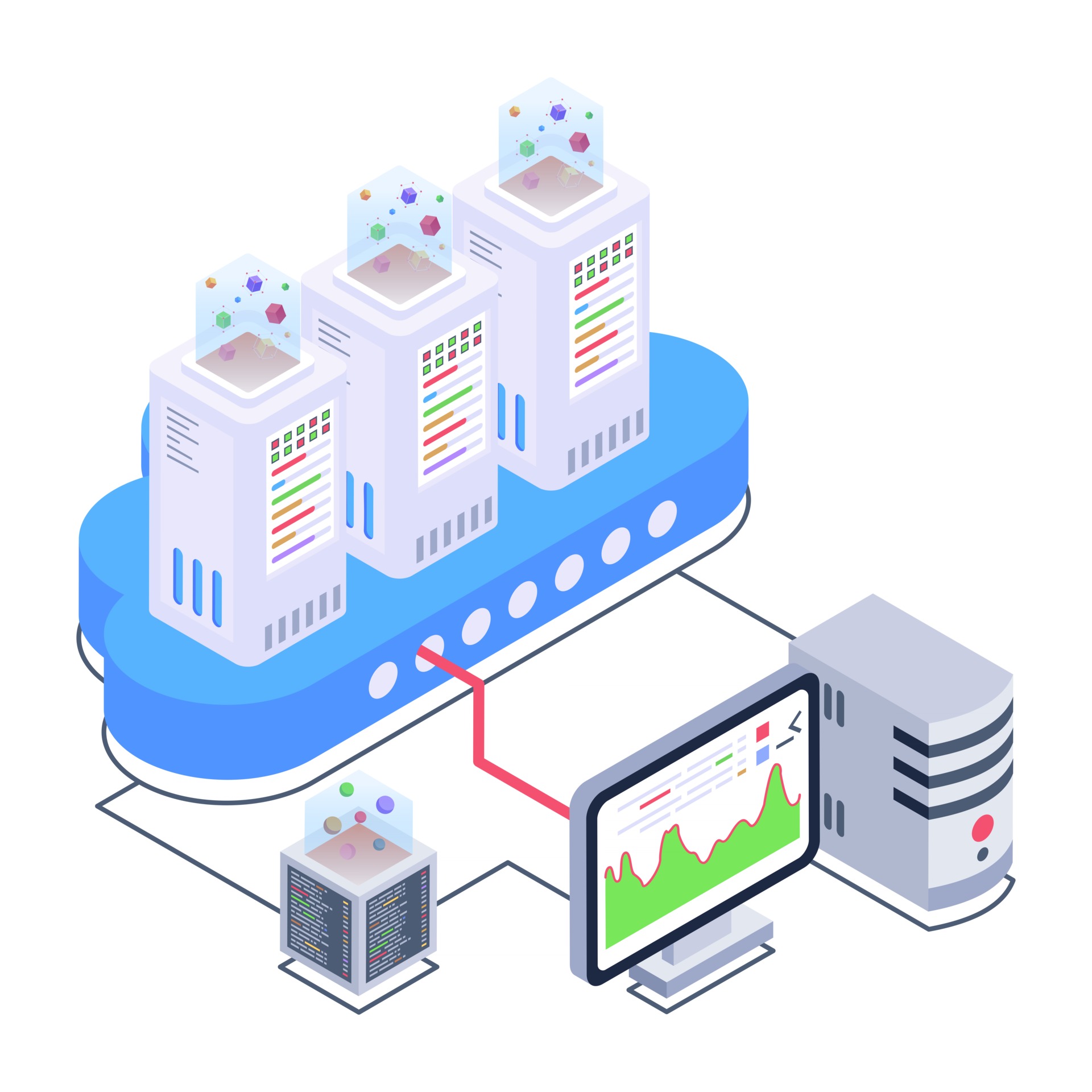 Database Display System 2896603 Vector Art at Vecteezy