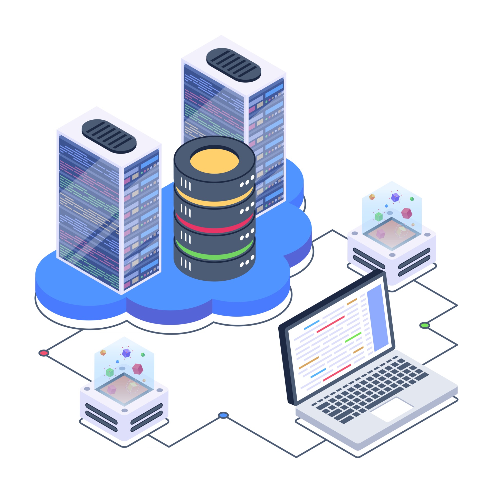 Database Display System 2896610 Vector Art at Vecteezy