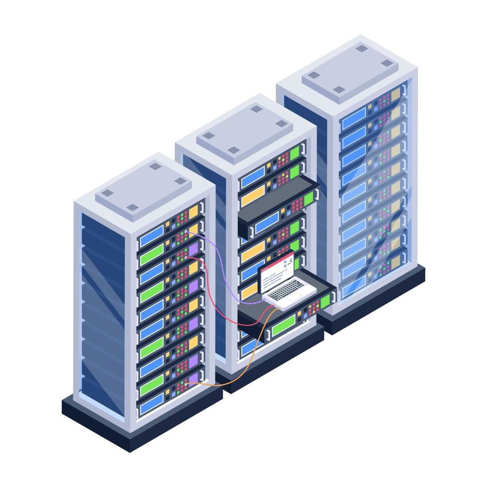 sistema de servidores digitales vector