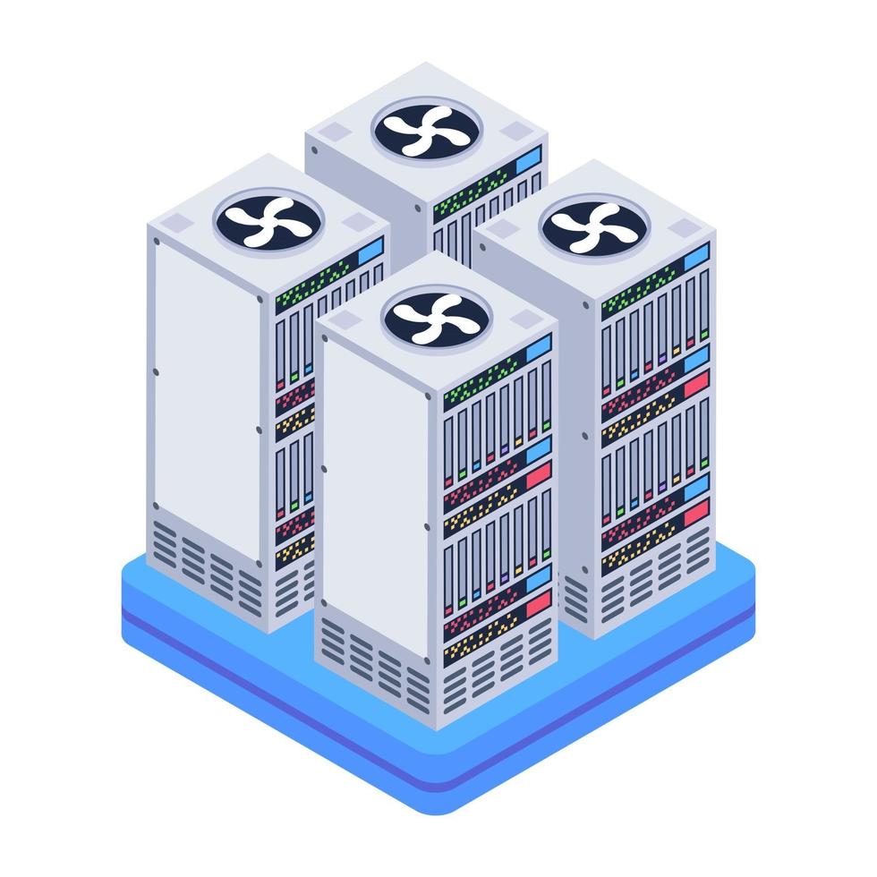 Digital Servers system vector