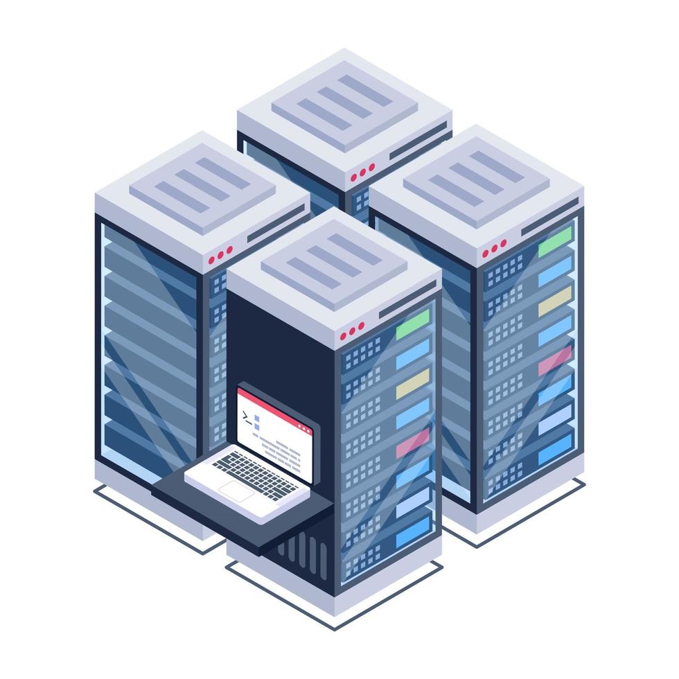 Digital Servers system vector