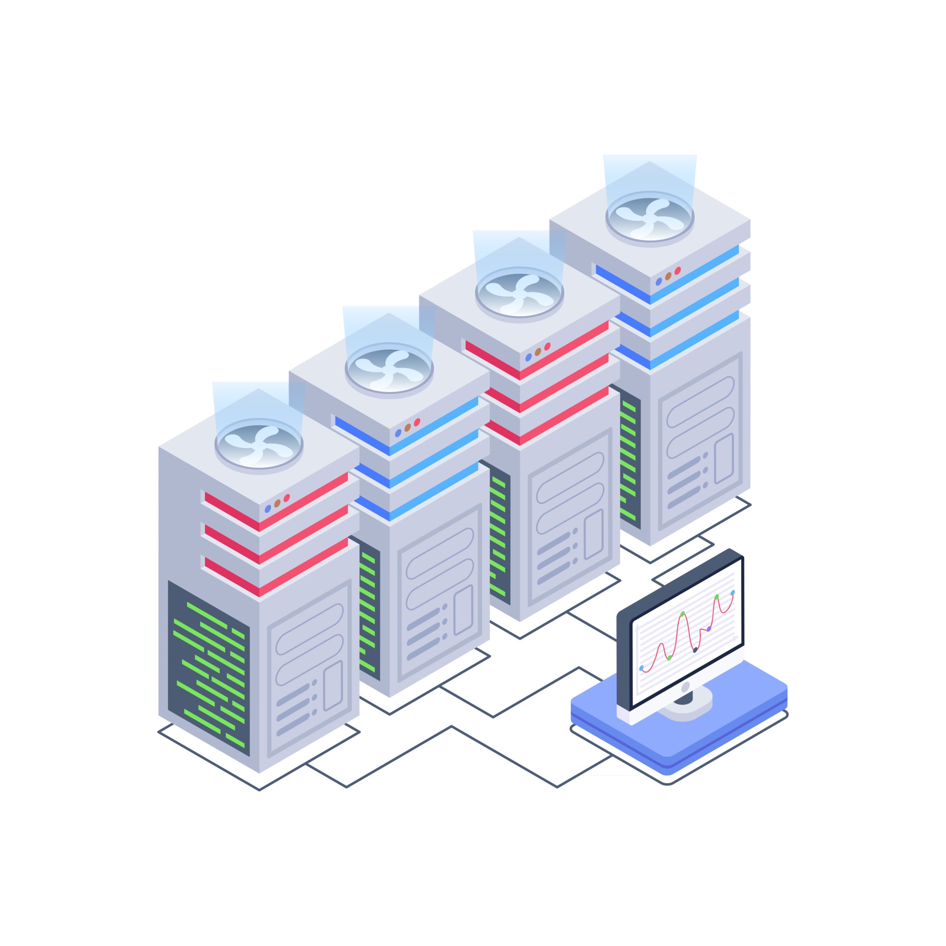 Server Data Display 2896645 Vector Art at Vecteezy