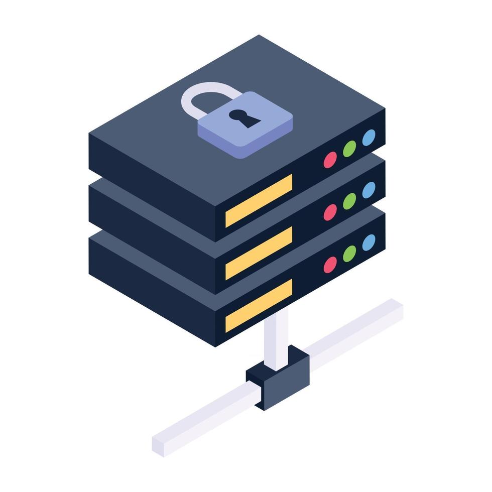 Secure Server Network vector